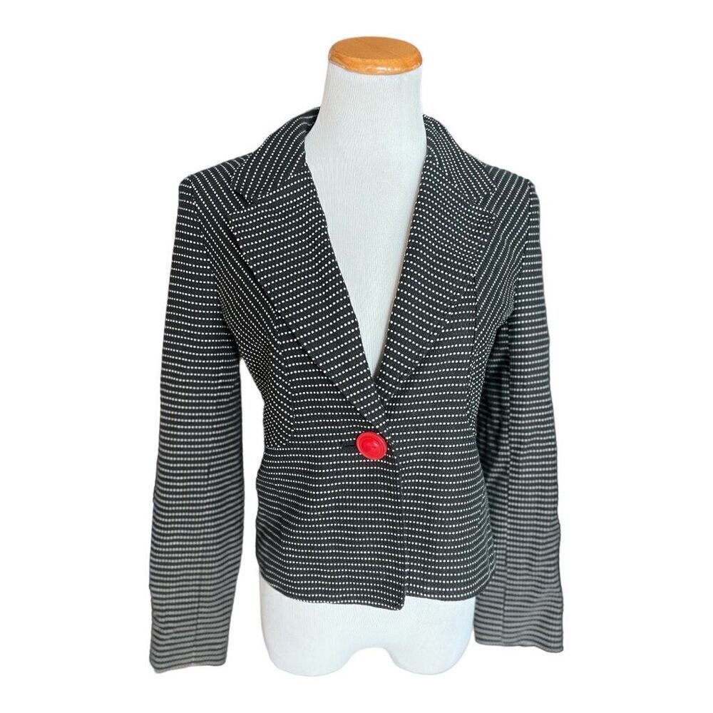 Womens Kate & Rosy Chic Polka Dot Polkadot Retro Pinup Girl Blazer Jacket - Sz S